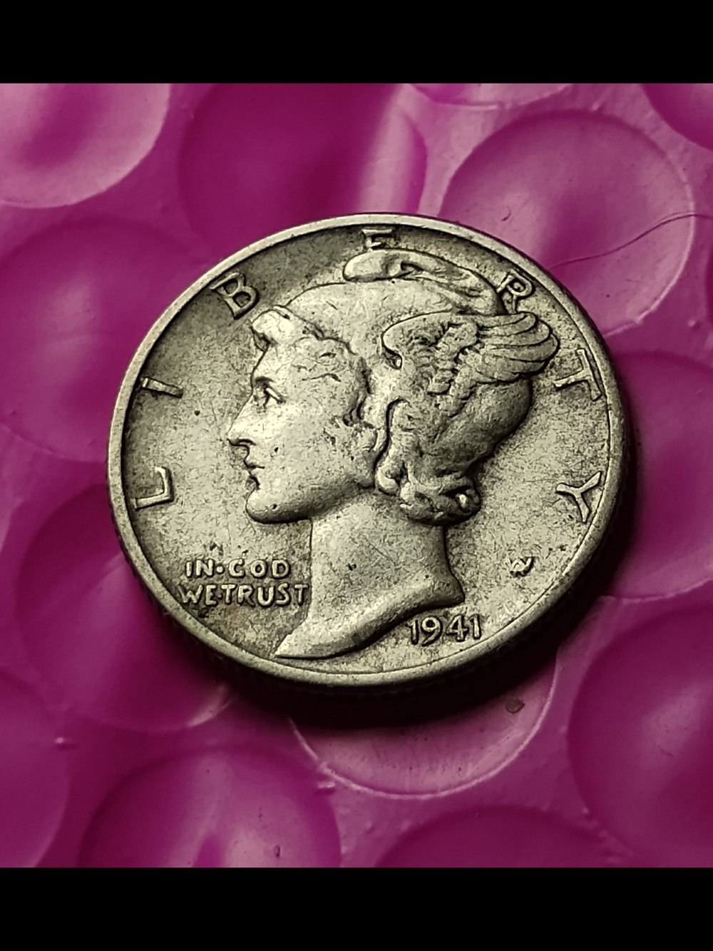 1941 Mercury Dime - 90% Silver Coin CIRCULATED ACTUAL COIN
